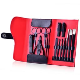 Manicure negleklippersæt med 15 dele Sort