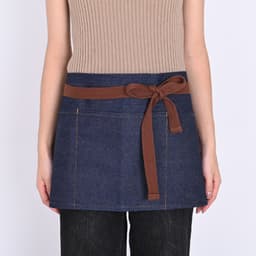 Denimforkle med halv midje Blå