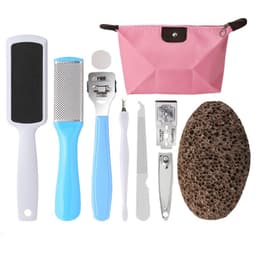 10 i 1 manikyrsett i rustfritt stål Negleklippersett med oppbevaringspose Flerfarget