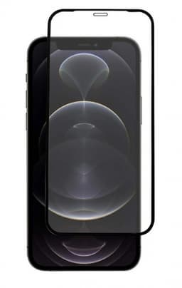 Skjermbeskytter i herdet glass for iPhone 12 Pro Max, svart kant