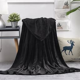 Filt i Microfiber 200x150cm - Svart