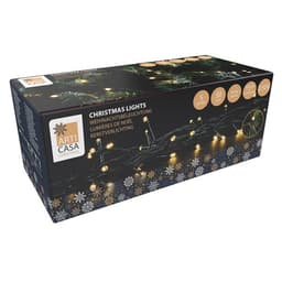 Julelyskæde med 50 LED-lys, varmhvit - 5 m