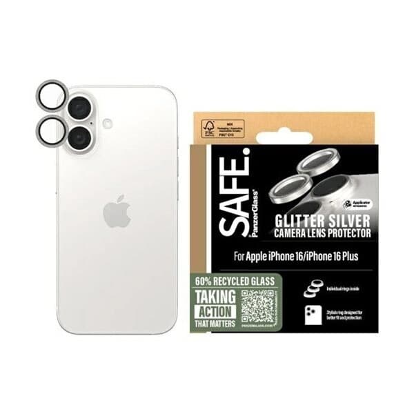 SAFE by PanzerGlass Linsskydd till iPhone 16 / 16 Plus