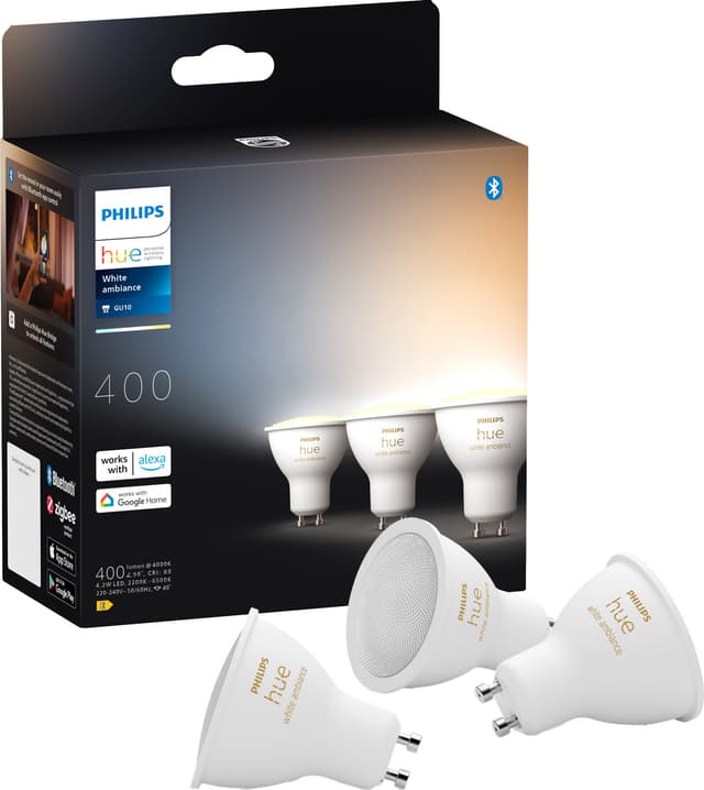 Philips Hue WhiteAmbiance LED-lampa 4.2W, GU10