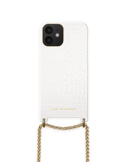Lilou Necklace Case White Croco iPhone 12 /12P