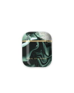 Printed AirPods Case Golden Olive Marb