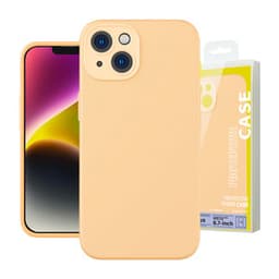 Baseus Liquid Silica Gel-deksel til iPhone 14 Plus (sunglow)+ herdet glass + rengjøringssett