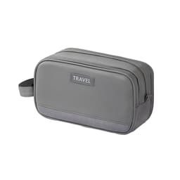 Tilava meikkilaukku, jossa on useita lokeroita Harmaa