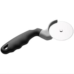 Ruostumattomasta teräksestä valmistettu pizzaleikkuri ergonomisella kahvalla