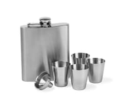 Hip flask with 4 cups 200 ml Steel