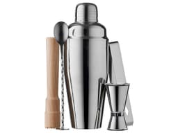 Bar set 5 pcs Beech/Stainless steel