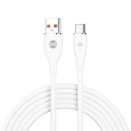 Forever USB-kabel USB til USB-C 6A 1m - Hvit