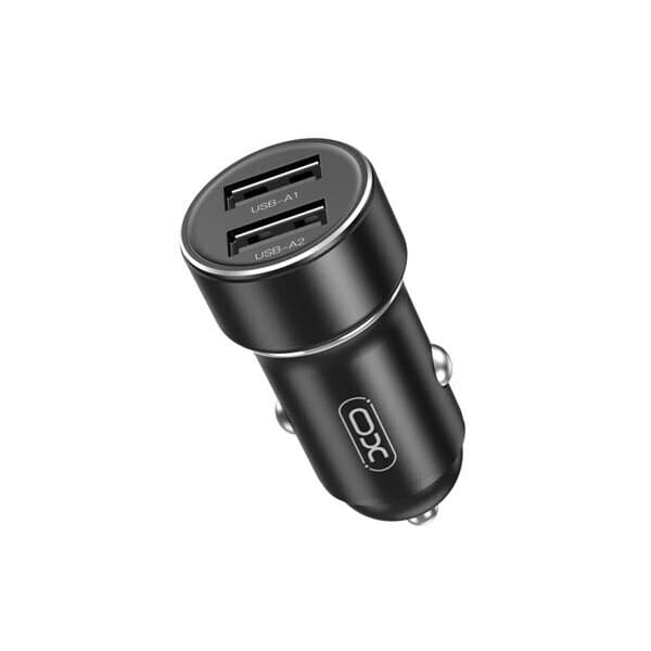 XO Billader med 2 USB-porter – 12W Rask og Stabil Lading, Svart