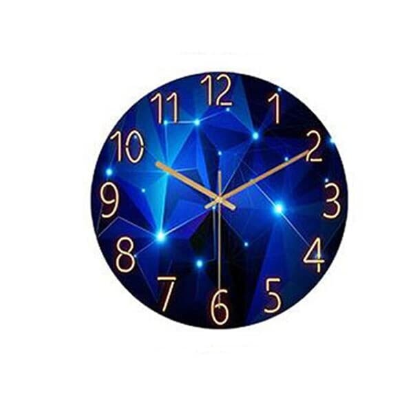 Väggklocka med vacker urtavla - Digital Blue