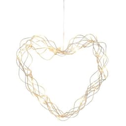 Day Heart Lyskrans med timer - 35cm