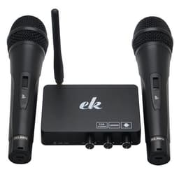 Karaokemaskine / karaokemixer med to trådløse mikrofoner og smart-tv-kompatibilitet