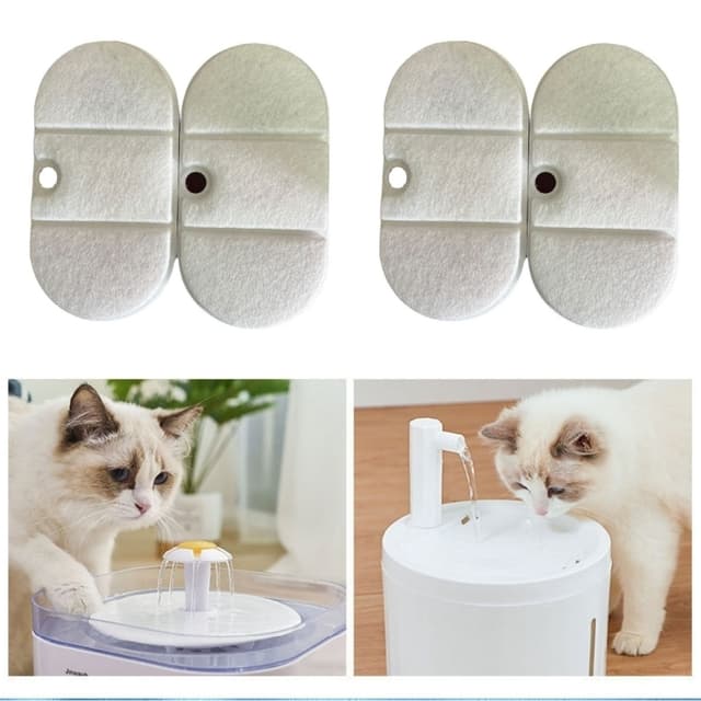 Ersättande Filter för Kattvattenfontäner Vit 6-pack