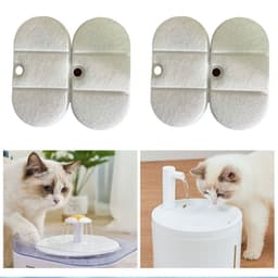 Erstatningsfiltre for Cat vannfontener Hvit 6-pakke