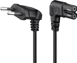 Tilkoblingskabel med europlugg for Sonos-høyttalere, 90°, 3 m, svart