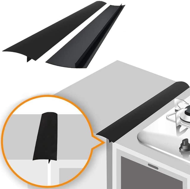 Komfurliste holder rent mellem komfur og skab 61,5 cm Sort 2-pakke