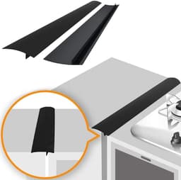 List som holder rent mellom komfyr og skap 61,5 cm, sort 2-pakning