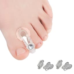 Magneettinen varvaserotin päällekkäisille varpaille, 2 paria Läpinäkyvä