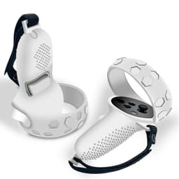 Silikonhåndtaksdeksel for Oculus Quest 2 Hvit