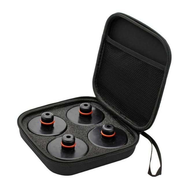 Lyftpuck för domkraft 4-pack Svart