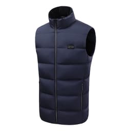 Vintervärmeväst 9 värmezoner dubbelstyrning Svart 4XL