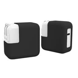 Silikonladerbeskytterdeksel for Apple MacBook 29W/30W Sort