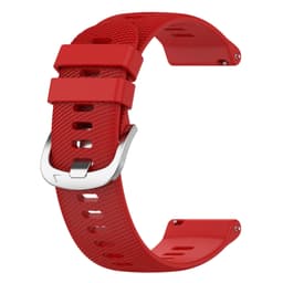 20 mm universal klokkerem i kryssmønster for Samsung, Garmin, Huawei Rød