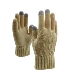 Neulotut kosketusnäytölliset unisex-talvihanskat Khaki
