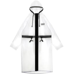 2 Pack Gjenbrukbar TPU-regnfrakk, vanntett regnponcho med hette for par