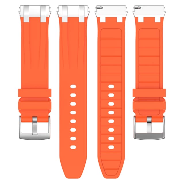 Premium silikonarmband 20 mm för Garmin, Samsung, Huawei (silverspänne
