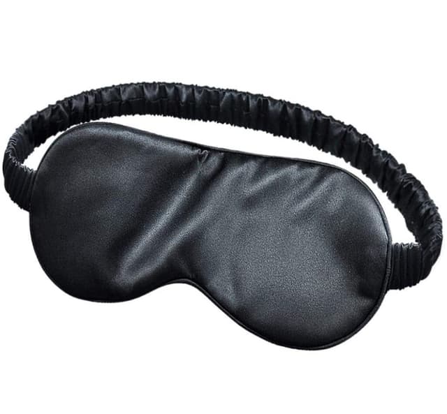 Sovmask av silke / Ögonmask Svart