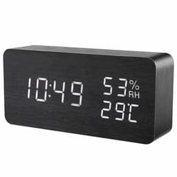 Digital LED vækkeur - sort