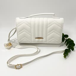 Crossbody-veske / skulderveske for kvinner Hvit