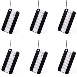 Sett med 6 Bagasjemerker - Bagasjemerker Sort