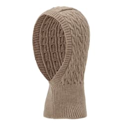 Balaclava varm huva halsduk, stickade vintermössor mössa Beige