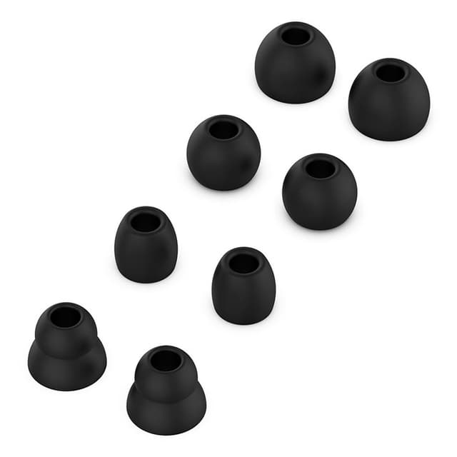 Öronkuddar för hörlurar 4 par Black