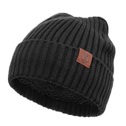 Termisk strikket lue, vinter lue lue varm lue Sort