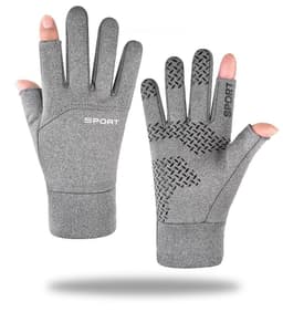 Vinter ridehandsker pegefinger og tommelfinger Fingerless Waterfroof Handsker Grå