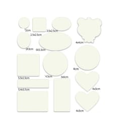 10 arkkia itseliimautuvaa merkkiä makuupussille, sadetakille, telttoihin Beige