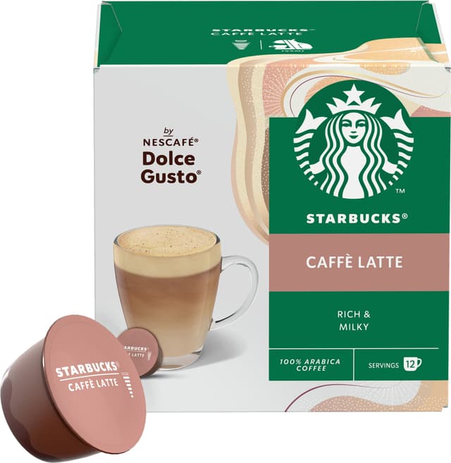 Starbucks Caffe Latte by NESCAFÉ Dolce Gusto kaffekapslar (12 st)