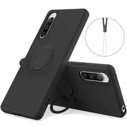 Til Sony Xperia 10 V Deksel Fingerring TPU - Svart