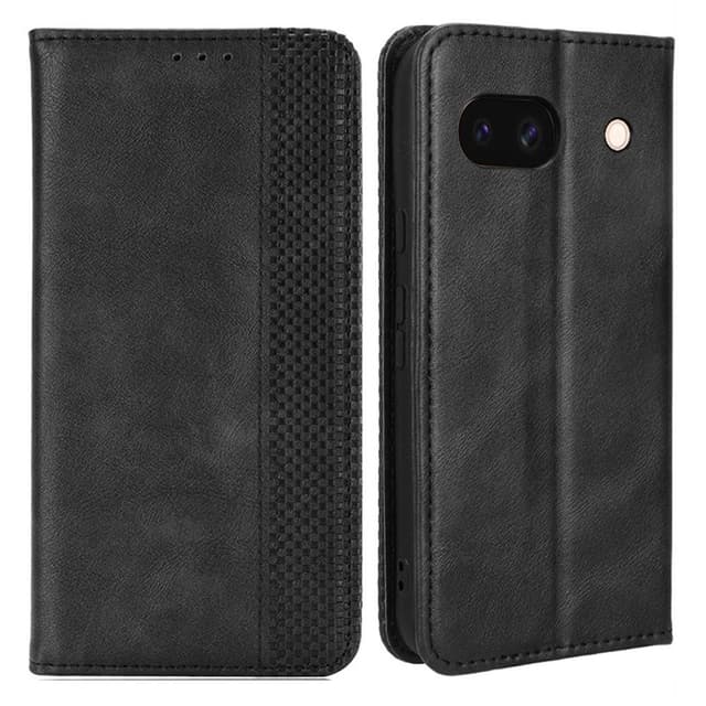 Google Pixel 8a Teline Puhelinkotelo Täysi Suojaus Lompakon Suojaus - Musta