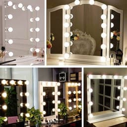 Ljusslinga med sugproppar till spegel