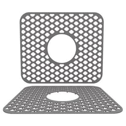 Silikonemåtte til vask 23,5x29,5cm - Centreret hul