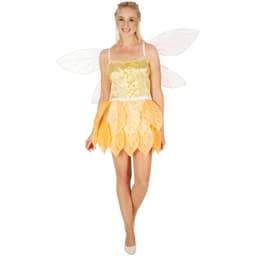 Guld blomsterfe kostume - XXL