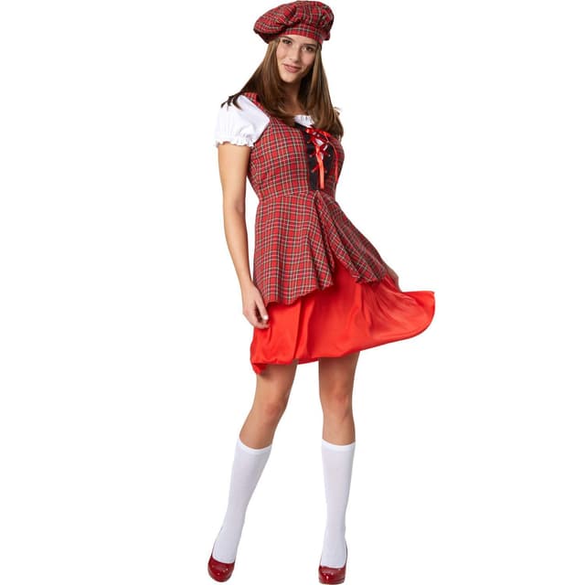 Skotsk kvinde kostume - XXL